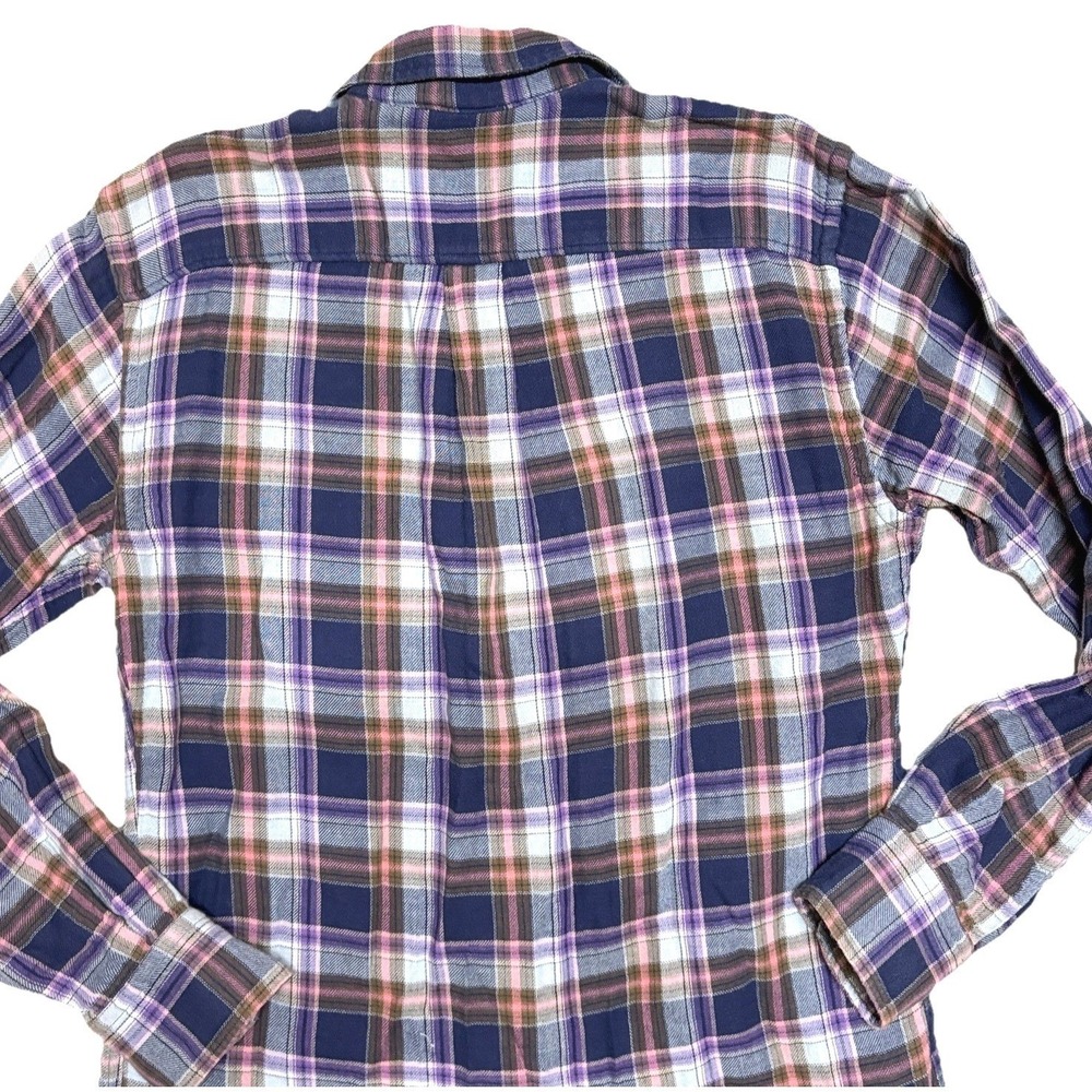 Peter Millar Flannel Shirt Mountainside Collection Purple Plaid Mens Medium - Picture 8 of 9